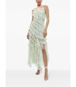 Alice + Olivia Sondra Ruffled Maxi Dress Floral Size AU 10 for rent on The Volte - image 2