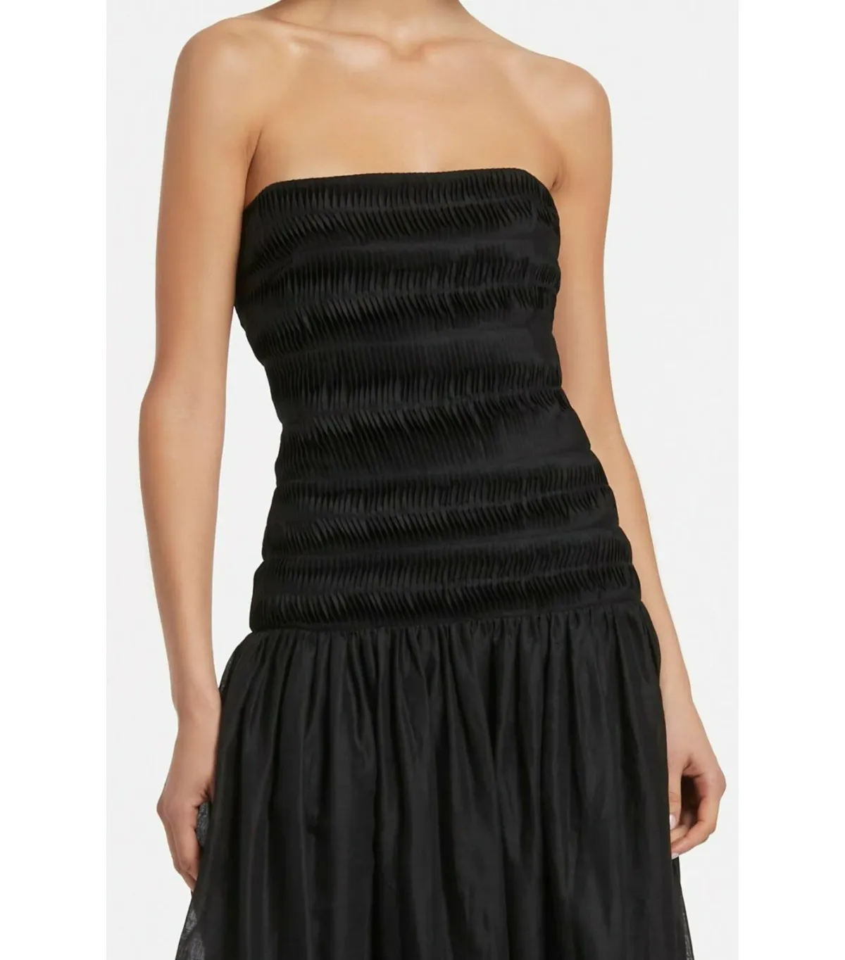 Sir The Label Xanthe Strapless Midi Dress in Black Size 3 / AU 12 - Image 2