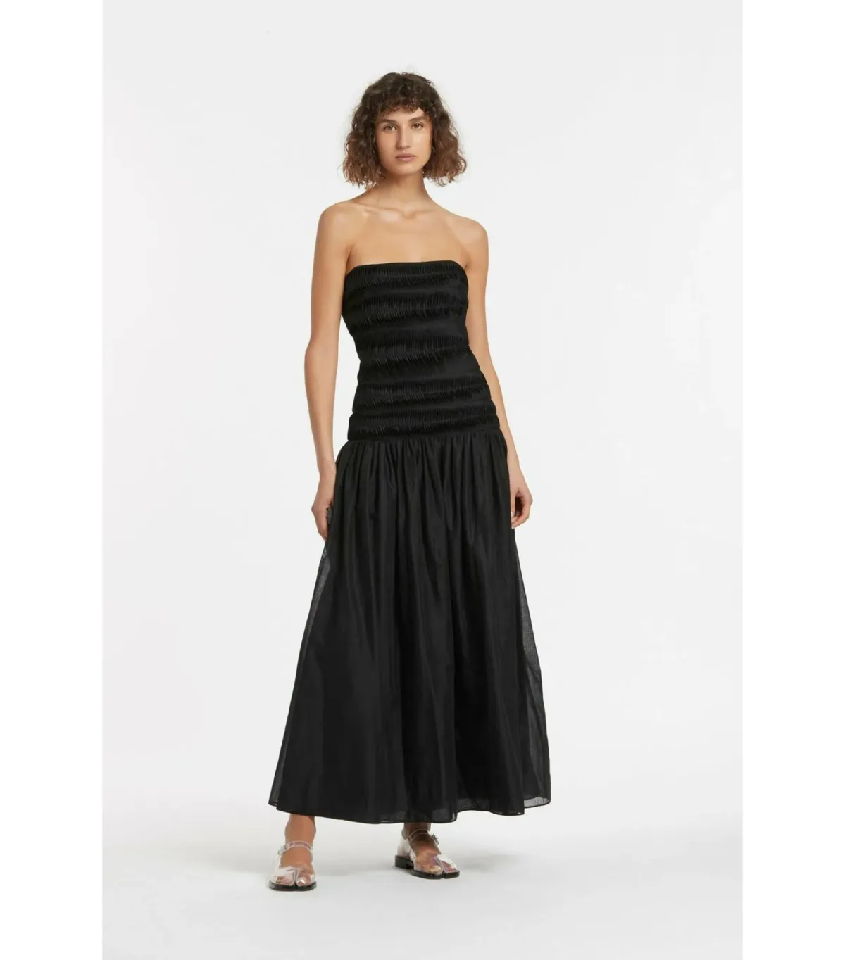 Sir The Label Xanthe Strapless Midi Dress in Black Size 3 / AU 12 - Image 1