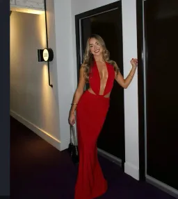 Deconduarte Elin Maxi Dress in Red Size AU 6 for rent on The Volte - image 1