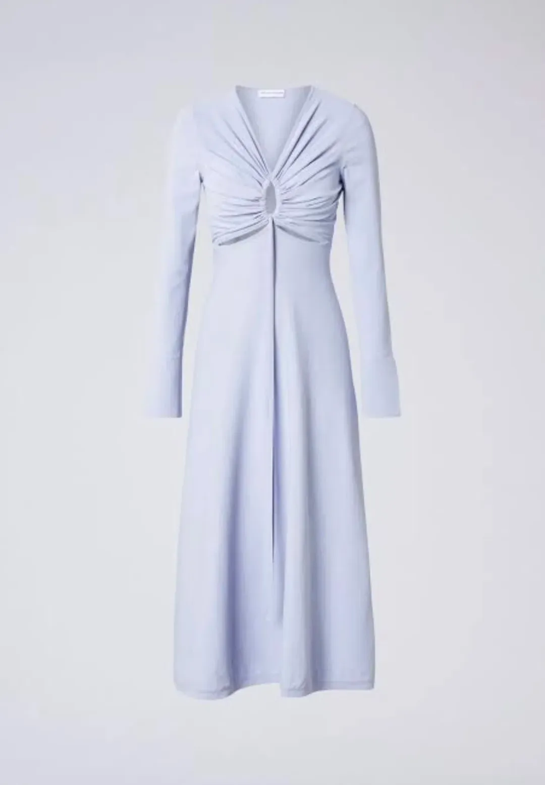 Scanlan Theodore Crepe Knit Keyhole Dress Lilac Size M / AU 10 for rent on The Volte - main image