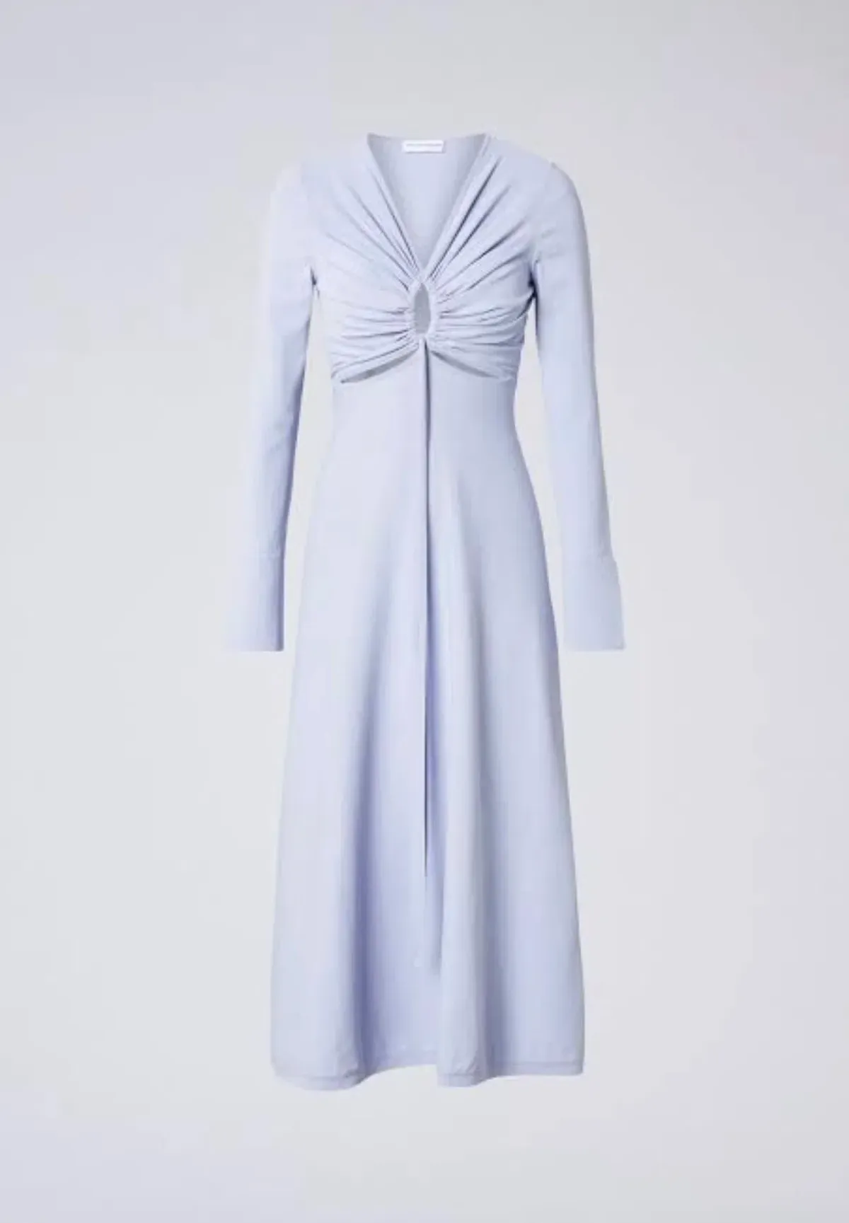 Scanlan Theodore Crepe Knit Keyhole Dress Lilac Size M / AU 10 - Image 3