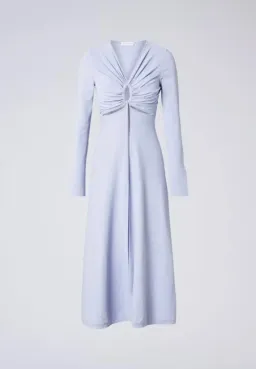 Scanlan Theodore Crepe Knit Keyhole Dress Lilac Size M / AU 10 for rent on The Volte - image 3