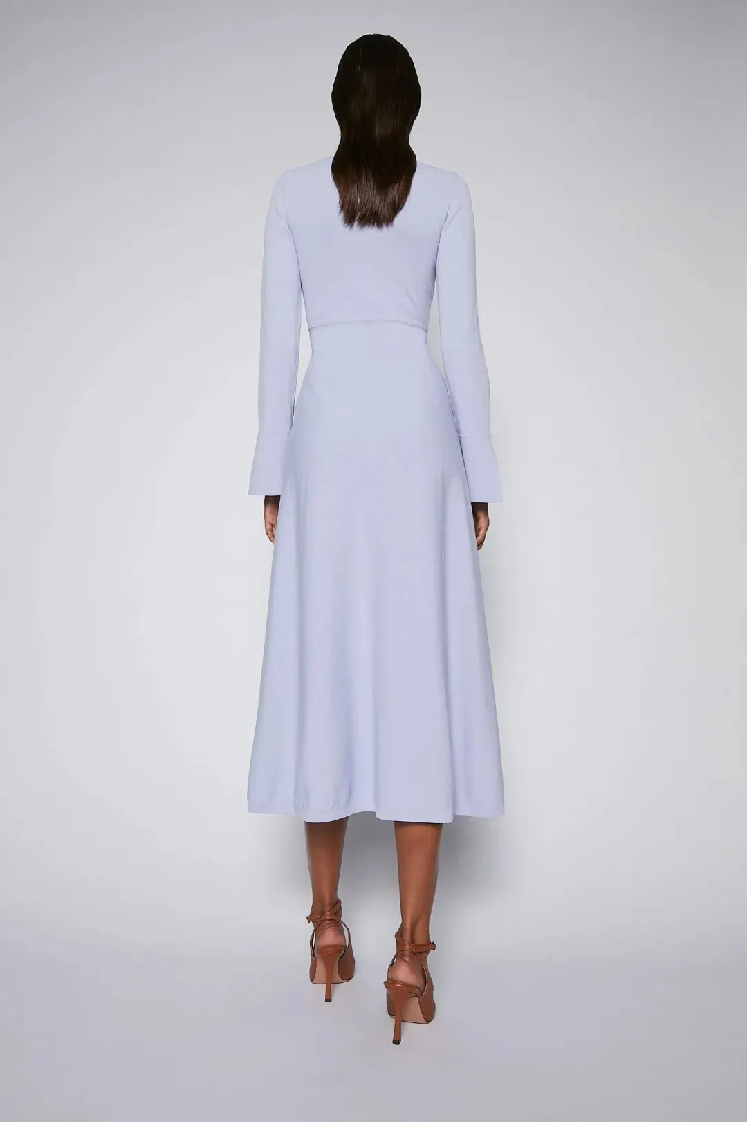 Scanlan Theodore Crepe Knit Keyhole Dress Lilac Size M / AU 10 for rent on The Volte - main image
