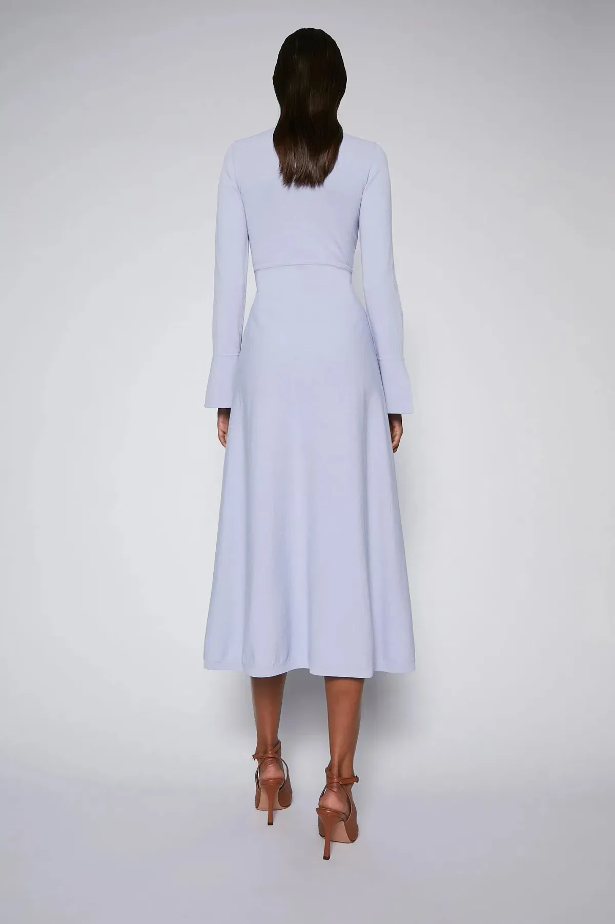 Scanlan Theodore Crepe Knit Keyhole Dress Lilac Size M / AU 10 - Image 2