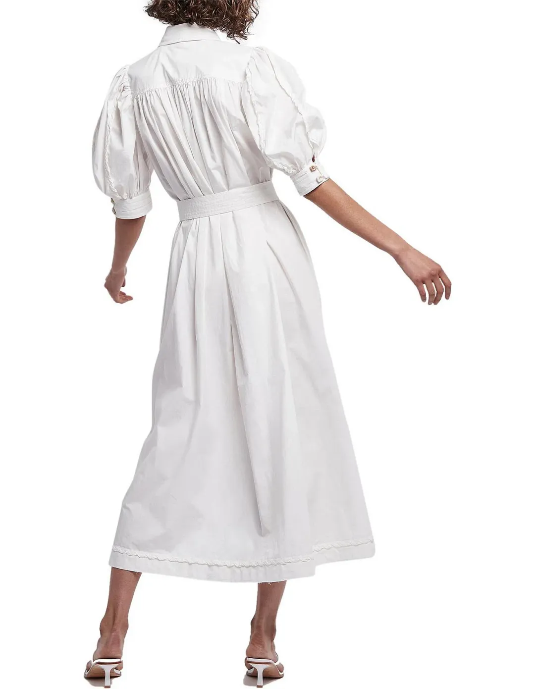 Aje Manifest Midi Belted Shirt Dress White Size AU 8 for rent on The Volte - main image