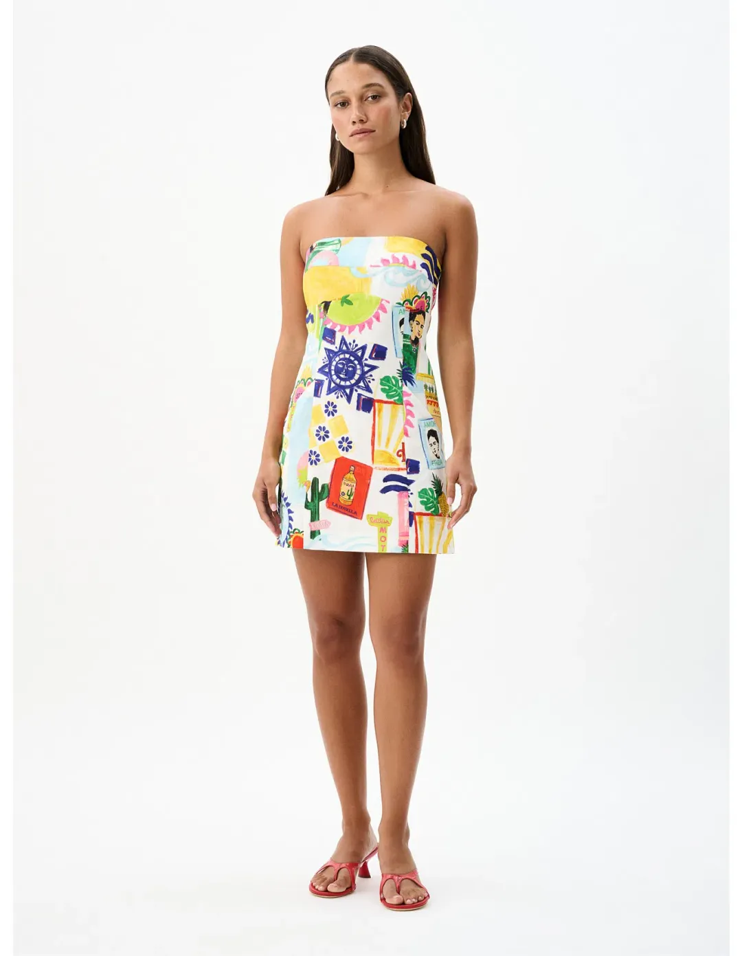 Roame Alba Mini Dress in Hola Tulum Size 10 for rent on The Volte - main image