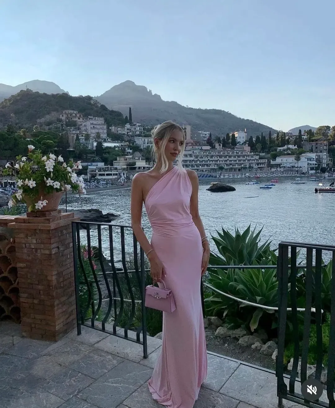 Natalie Rolt Fabienne Gown Blossom Pink Size 1 / AU 8 for rent on The Volte - main image