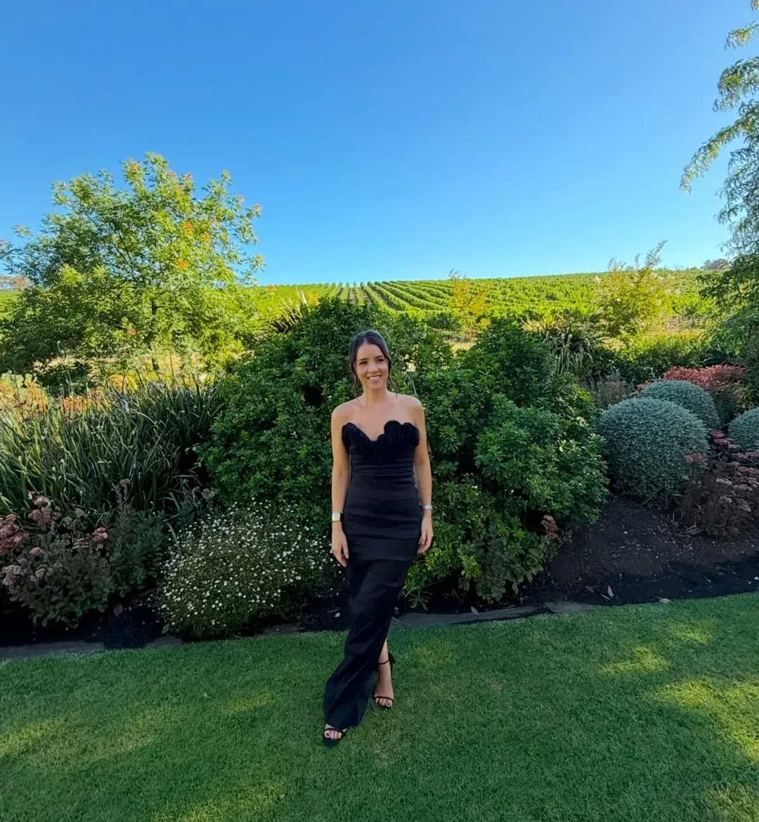 Rachel Gilbert Ren Floor Length Gown in Black Size 0 / AU 6 for rent on The Volte - main image