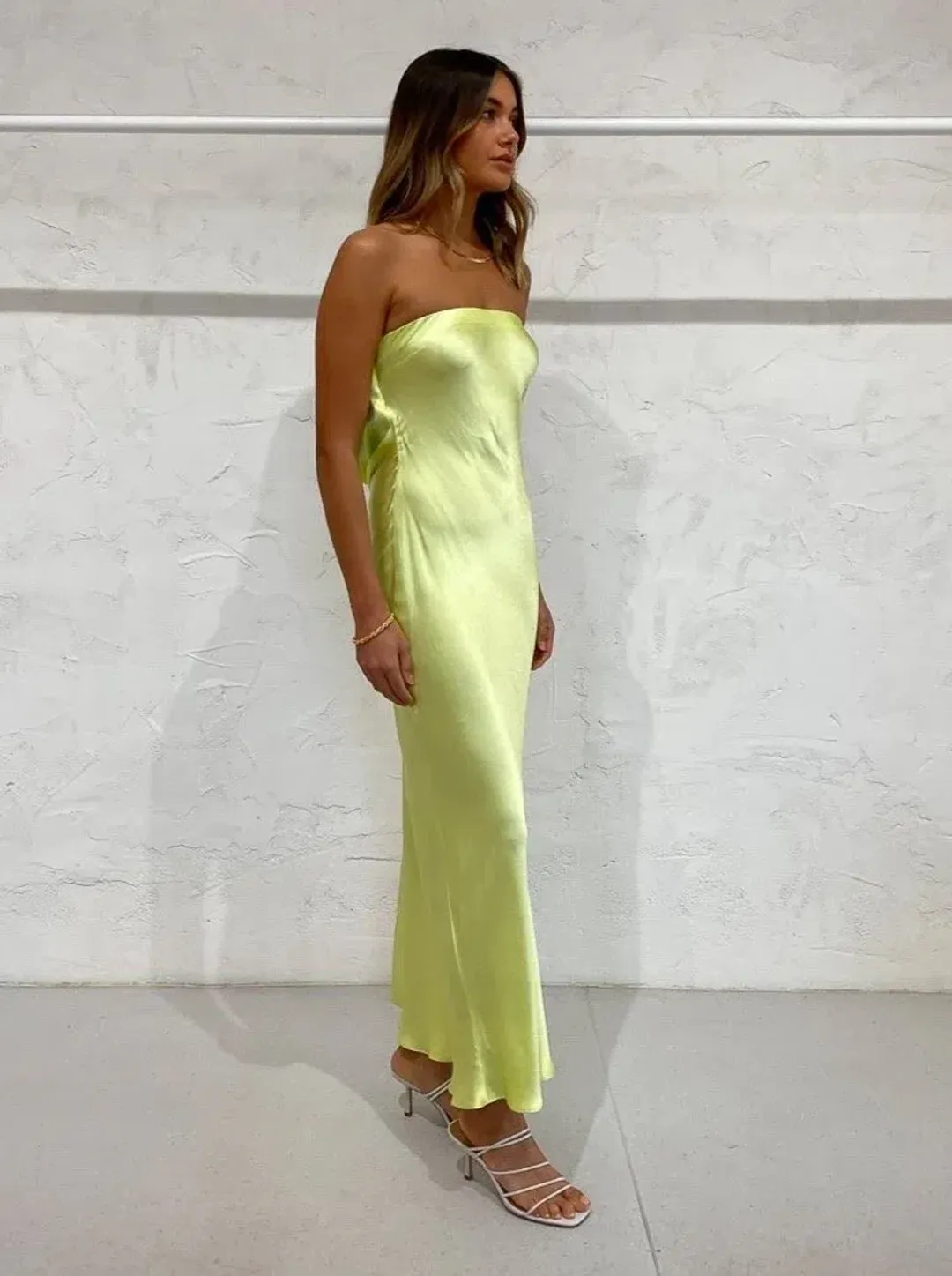 Bec & Bridge Citrus Sweetie Strapless Dress Citrus Size 8 for rent on The Volte - main image