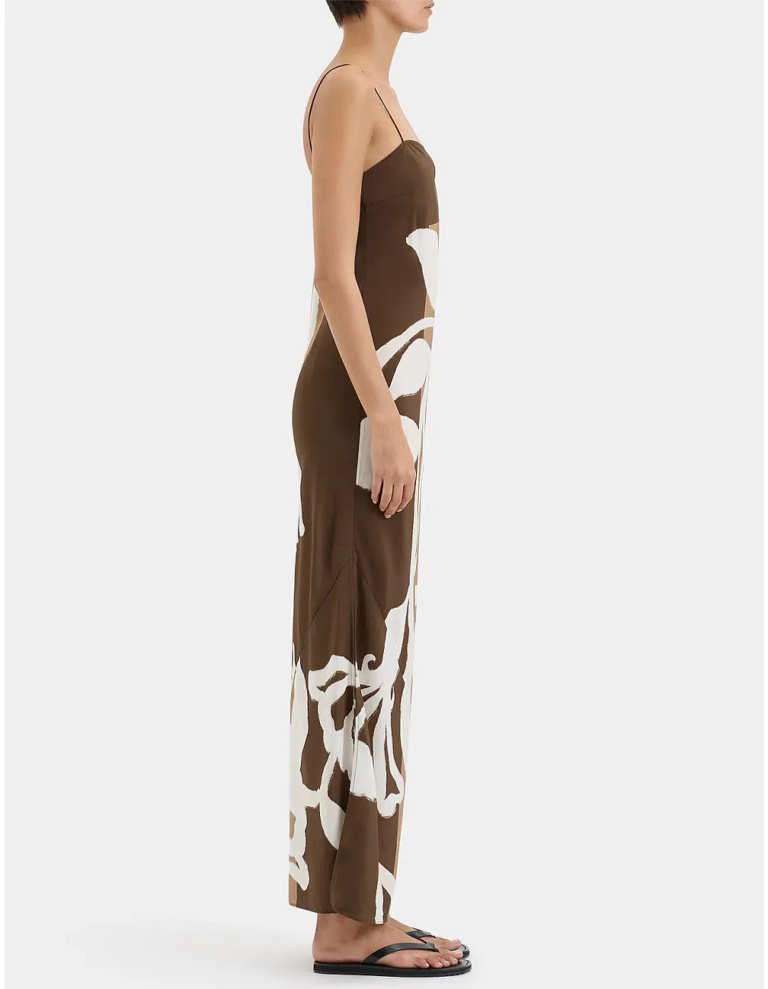 Sir the Label Portia Slip Dress Chocolate Sorrento Size 2 / AU 10 for rent on The Volte - main image