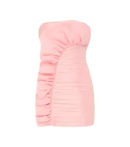 Aje Telma Ruffle Mini Dress Pink Quartz Size AU 8 for rent on The Volte - image 4