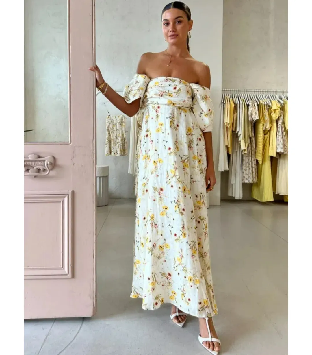 Issy Circles Dress in Yellow Poppy Size AU 6 for rent on The Volte - main image