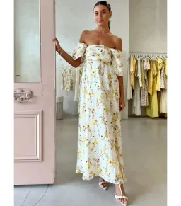 Issy Circles Dress in Yellow Poppy Size AU 6 for rent on The Volte - image 4