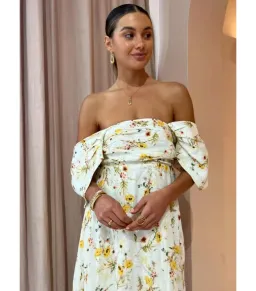 Issy Circles Dress in Yellow Poppy Size AU 6 for rent on The Volte - image 2