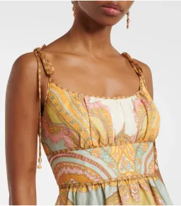 Zimmermann Maxine Picnic Midi Dress in Gold Paisley Size 2 / AU 12 for rent on The Volte - image 3