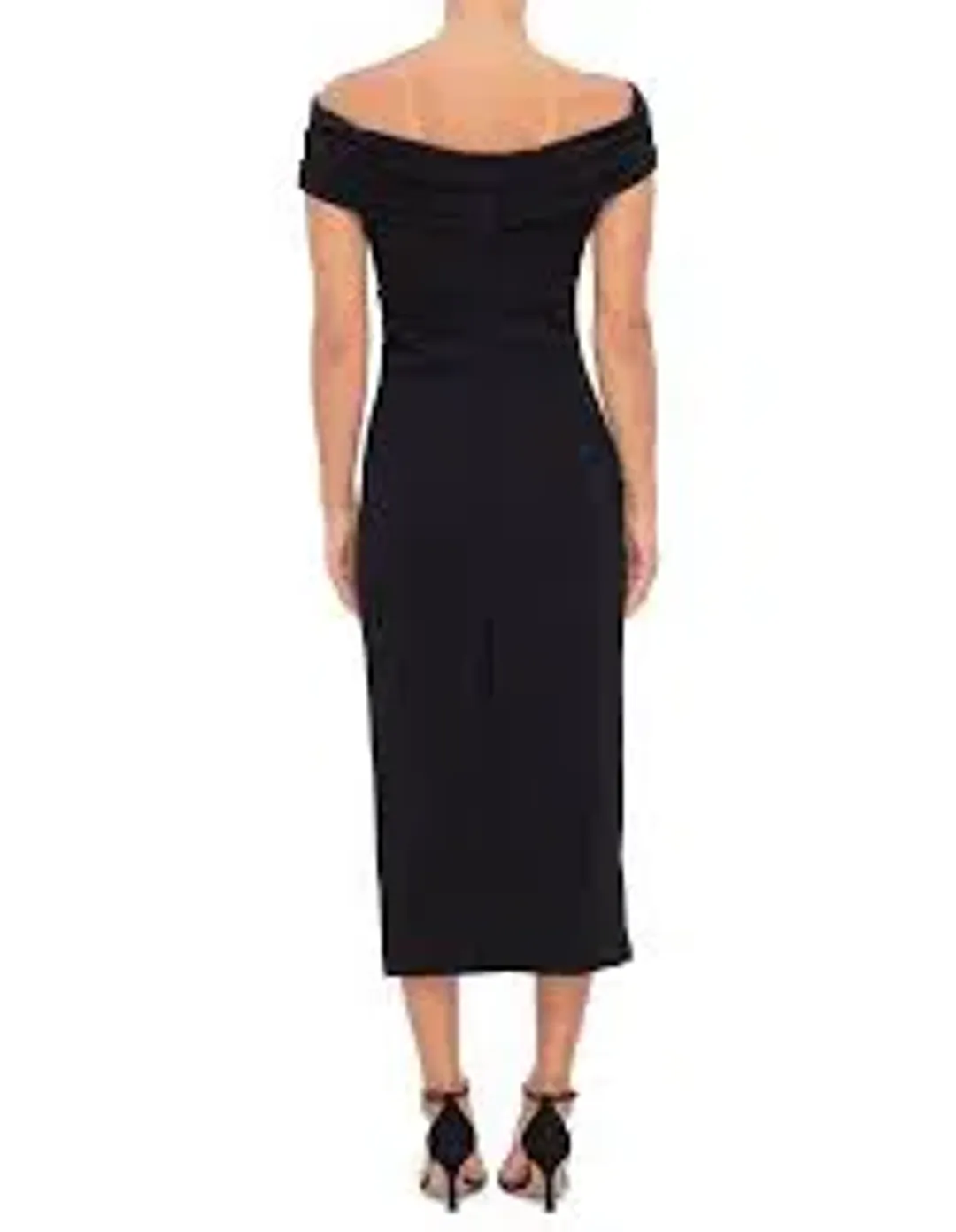 MISHA Brielle Off-Shoulder Midi Dress Black Size 12 for rent on The Volte - main image