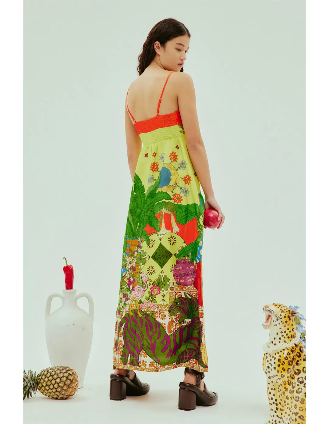 Alamais Tiger Day Dress Multi Size AU 6 for rent on The Volte - main image