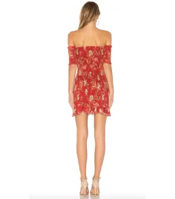 Zimmermann Corsair Off Shoulder Mini Dress Red Size 2 / AU 12 for rent on The Volte - image 3
