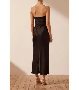 Shona Joy Camille Strapless Cut Out Midi Dress Black Size AU 8 for rent on The Volte - image 4