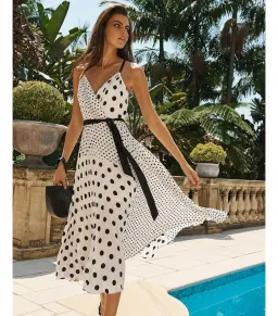 Sheike Navigate Dress in White Black Polka Dot Size AU 6 for rent on The Volte - image 3