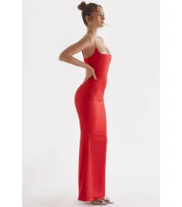 House of CB Olivette Satin Corset Maxi Dress Red Rose Size AU 8 for rent on The Volte - image 2