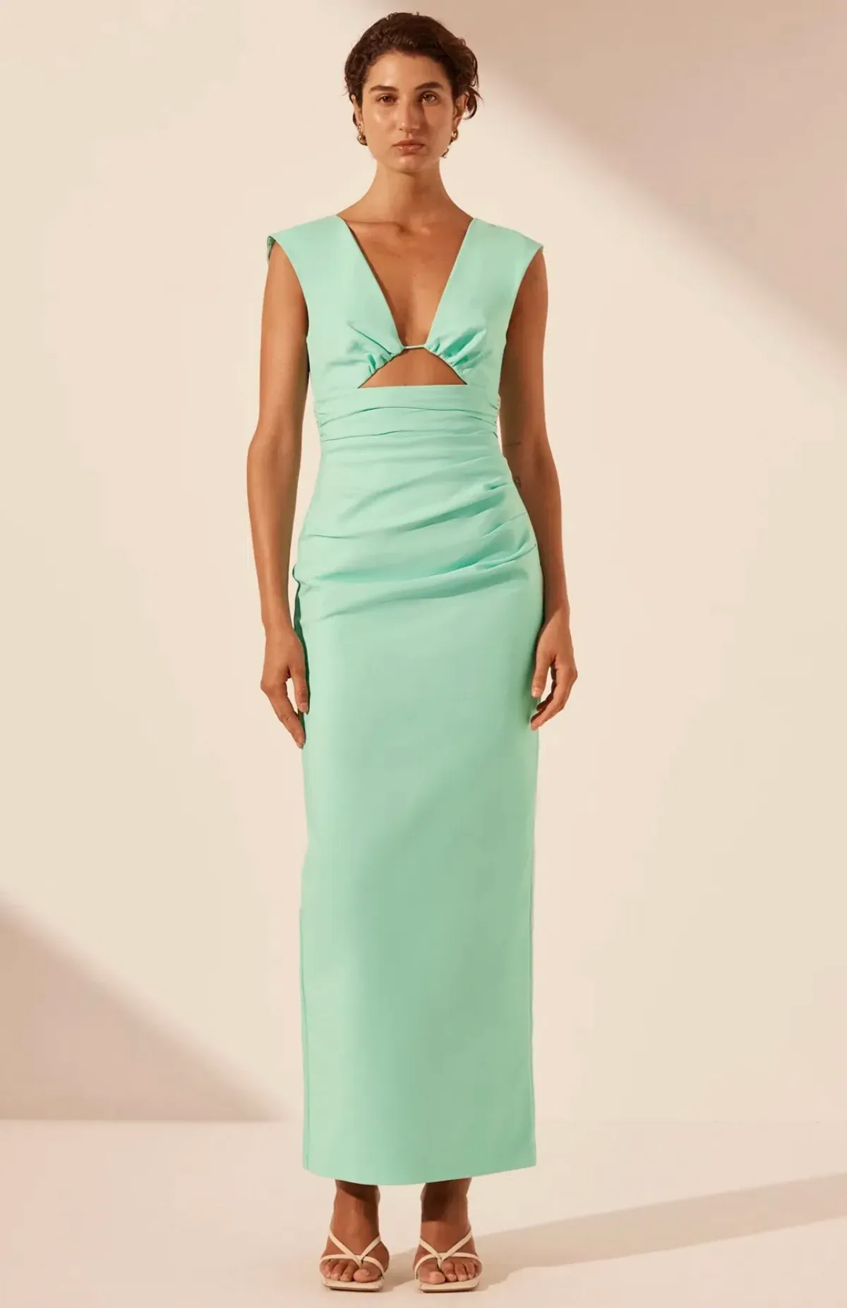 Shona Joy Lani Maxi Dress Aqua Size 8 - Image 3