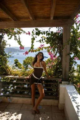 Sir The Label Jacques Mini Dress in Chocolate Size 2/Au 10 for rent on The Volte - image 1