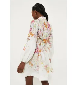 Zimmermann The Natura Buttoned Mini Dress in Kaleidoscope Garden SIze 0/Au 6 for rent on The Volte - image 2