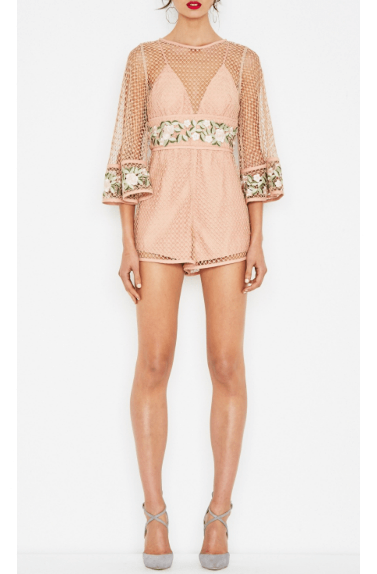Alice McCall All Eyes On You Playsuit Nude Blush Size 8 for rent on The Volte - main image