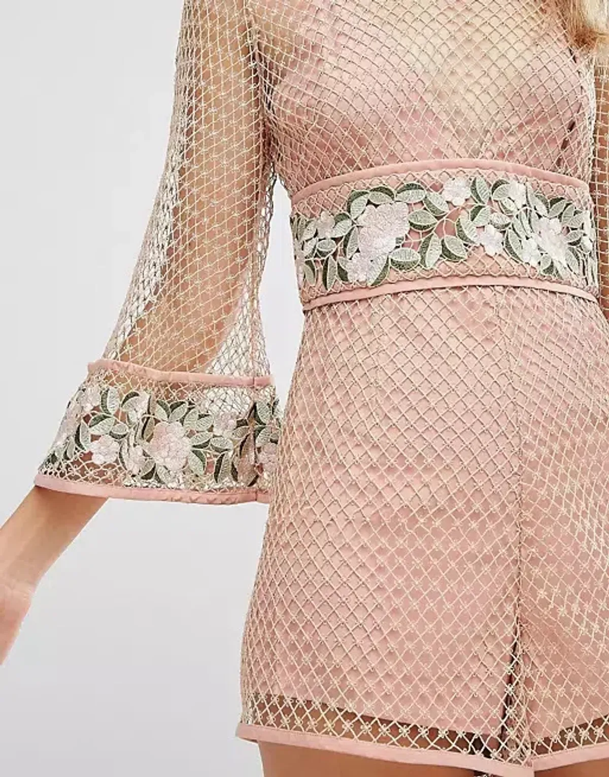 Alice McCall All Eyes On You Playsuit Nude Blush Size 8 - Image 4