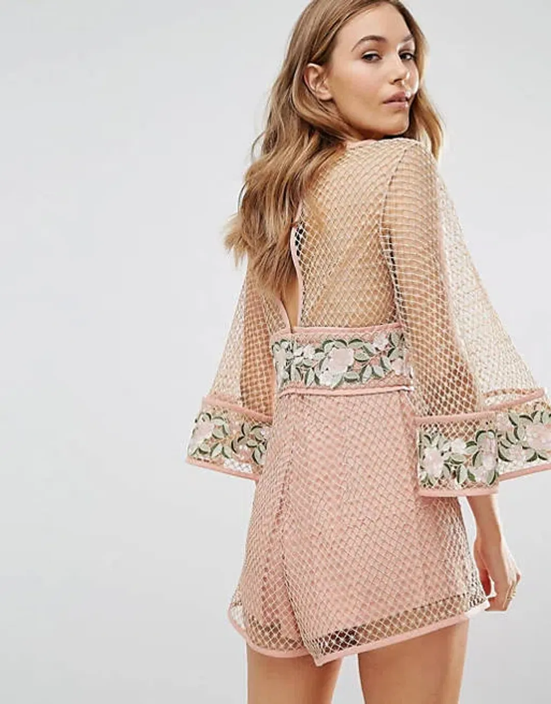 Alice McCall All Eyes On You Playsuit Nude Blush Size 8 for rent on The Volte - main image