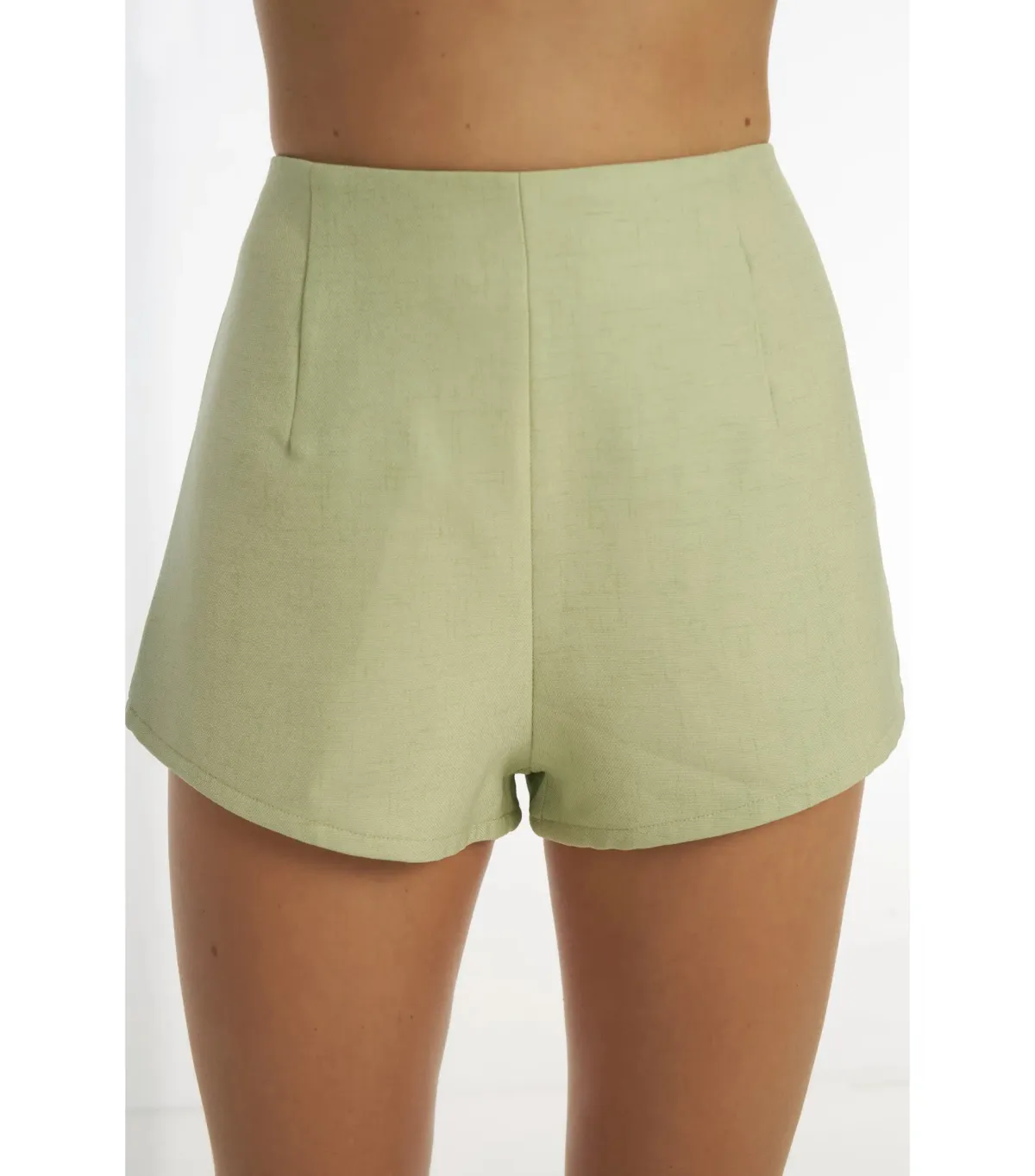 Bubish Gigi Sheer Blouse and Stassi Hot Short Set Pistachio Size AU 8 - Image 4