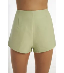 Bubish Gigi Sheer Blouse and Stassi Hot Short Set Pistachio Size AU 8 for rent on The Volte - image 4