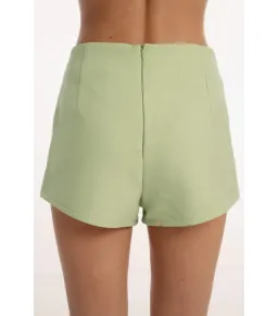 Bubish Gigi Sheer Blouse and Stassi Hot Short Set Pistachio Size AU 8 for rent on The Volte - image 5