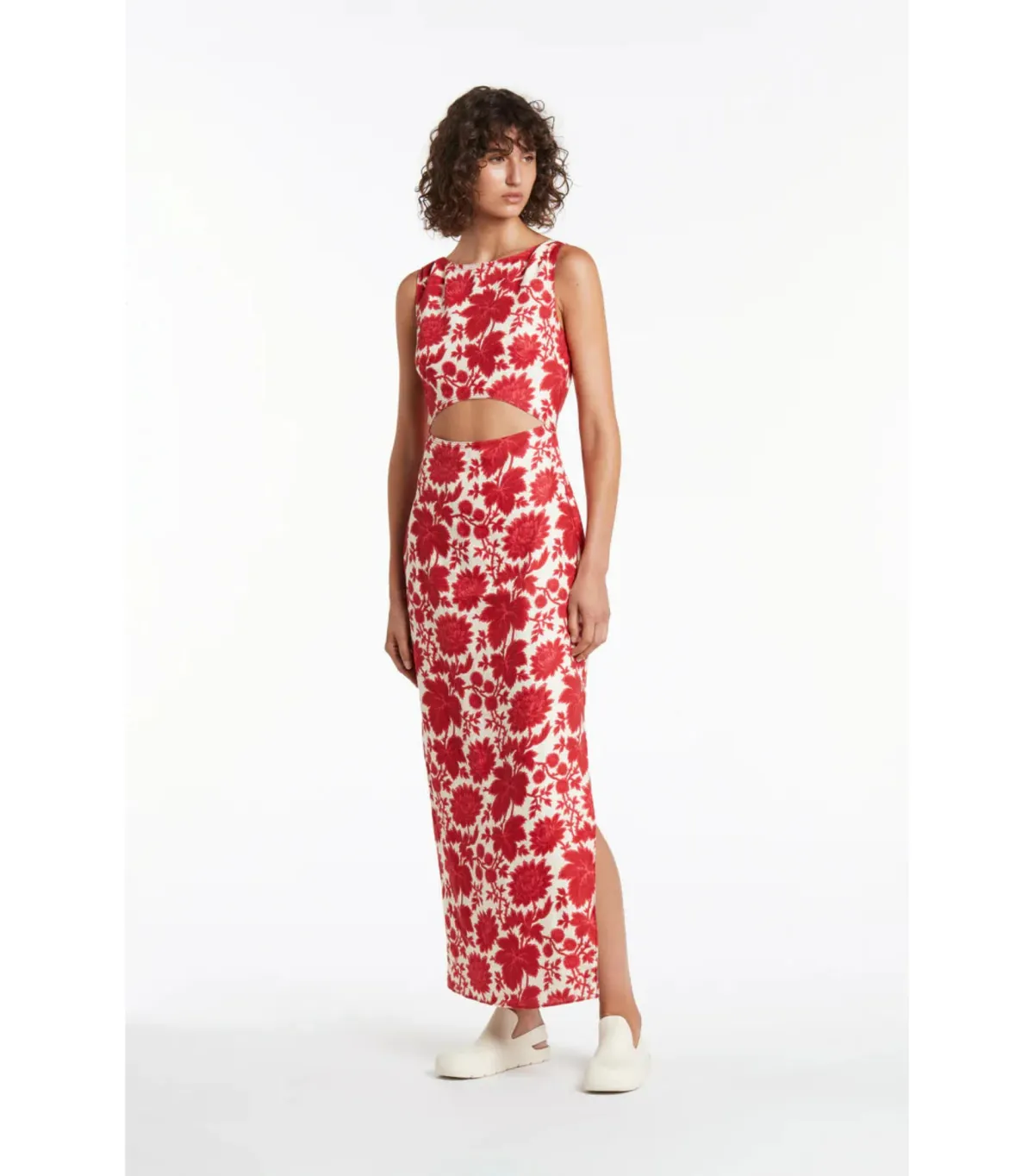 Sir The Label Cinta Cut Out Midi Dress Print Size AU 8 - Image 1