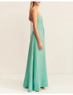 Shona Joy Alec Low Open Back Maxi Dress Pool Blue Size 10 for rent on The Volte - image 4
