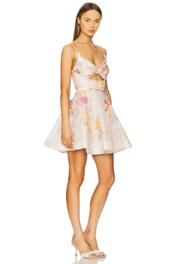 Zimmermann Crush Twist Front Mini Dress Multi Floral Size 0 / AU 8 for rent on The Volte - image 2