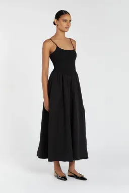 DISSH Milano Cotton Midi Dress Black Size 8 for rent on The Volte - image 5
