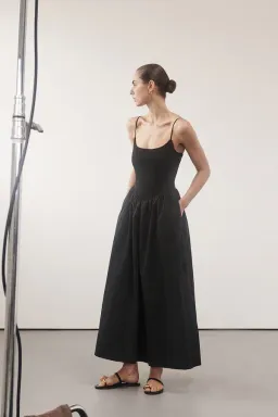 DISSH Milano Cotton Midi Dress Black Size 8 for rent on The Volte - image 2