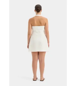 Sir the Label Noemi Halter Mini Dress Ivory Size AU 8 for rent on The Volte - image 3