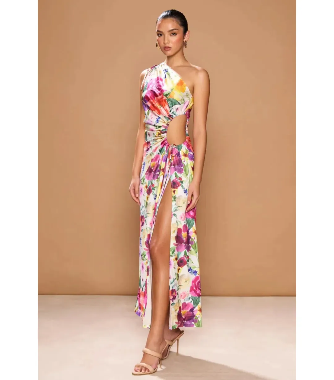 Sonya Moda Nour Midi Dress in Floreal Watercolour Size AU 8 for rent on The Volte - main image