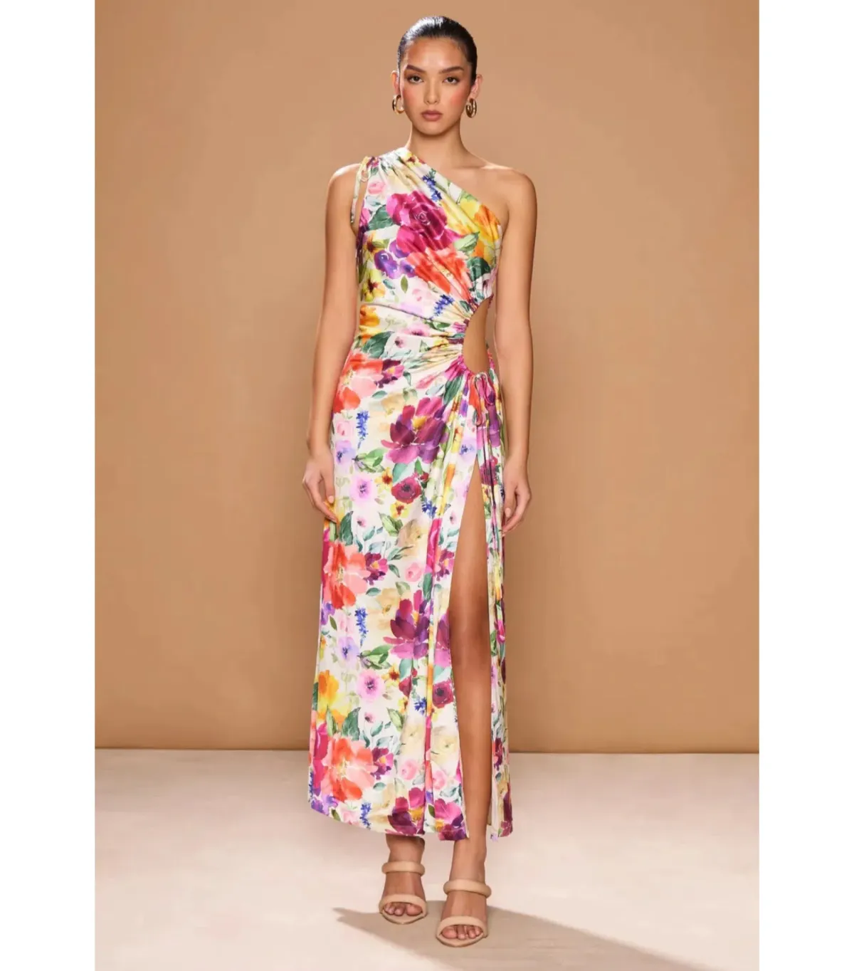 Sonya Moda Nour Midi Dress in Floreal Watercolour Size AU 8 for rent on The Volte - main image