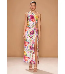 Sonya Moda Nour Midi Dress in Floreal Watercolour Size AU 8 for rent on The Volte - image 1
