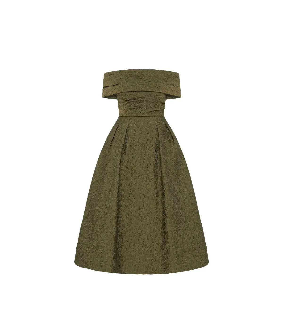 Rebecca Vallance Adalyn Off The Shoulder Midi Dress Green Size AU 12 - Image 4