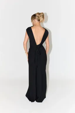 Odd Muse The Ultimate Muse Drape Back Maxi Dress Black Size AU 8 for rent on The Volte - image 3