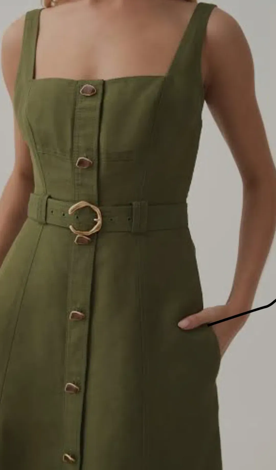 AJE Axle Utility Midi Dress Size 10 for rent on The Volte - main image