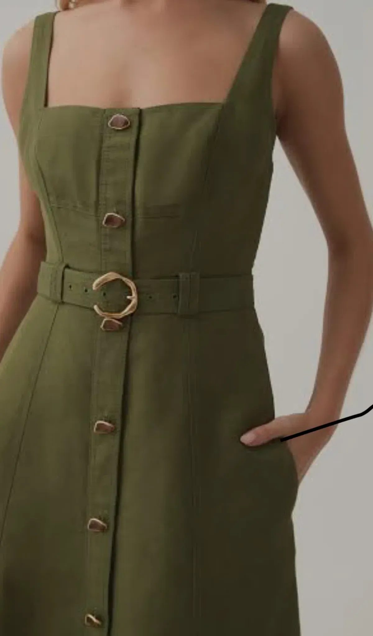 AJE Axle Utility Midi Dress Size 10 - Image 3