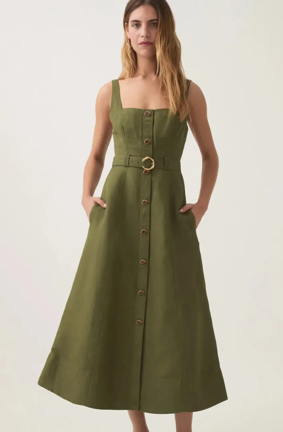 AJE Axle Utility Midi Dress Size 10 for rent on The Volte - main image