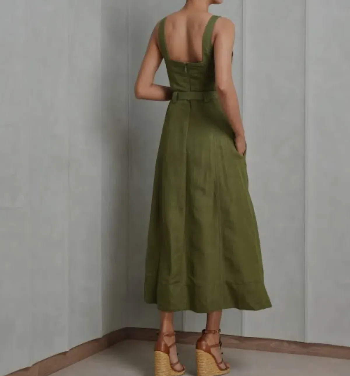 AJE Axle Utility Midi Dress Size 10 - Image 2